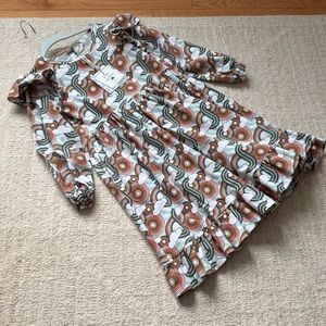 Kate Quinn organic cotton dress flutter sleeve